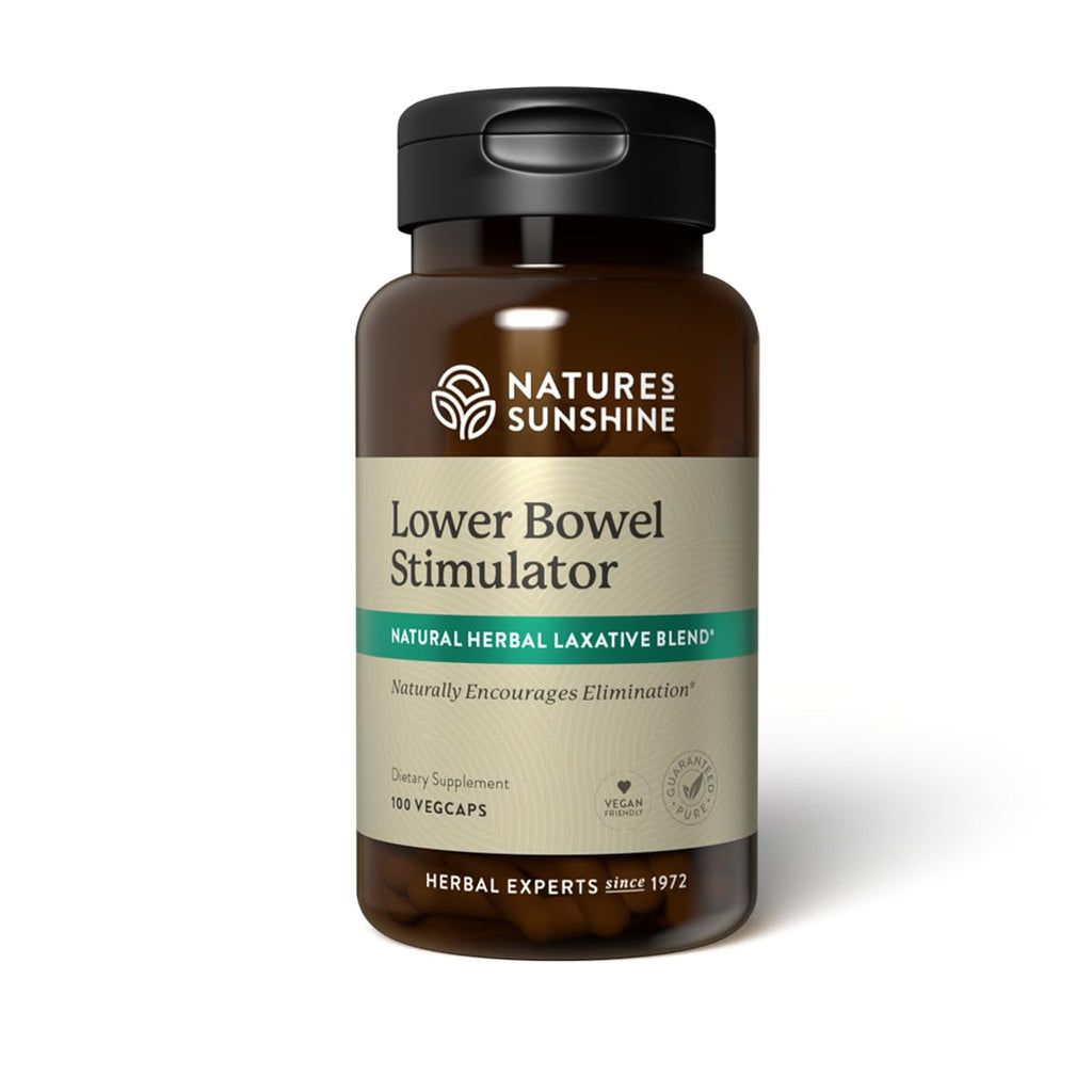 Nature's Sunshine Lower Bowel Stimulator - Gentle Herbal Support for Digestive Comfort | 100 Vegcaps