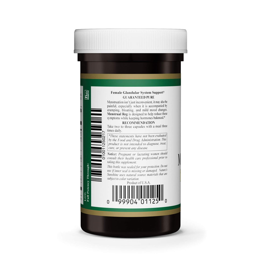 Nature's Sunshine Menstrual Reg, 100 Caps, Kosher - Hormone Balance & Comfort