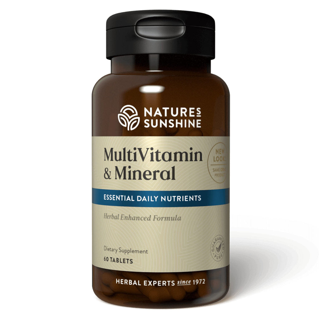 Nature's Sunshine Multivitamins & Minerals - 60 Tablets | 100% Daily Value for 17 Essential Vitamins & Minerals