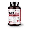 Nature Target CoQ10 400mg with PQQ, Omega-3s & L-Carnitine – High-Absorption CoQ10 with BioPerine | 120 Servings