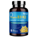 NATURE TARGET Vitamin D3 K2 with Calcium & Magnesium — 6-in-1 Bone & Heart Support, 5000 IU D3, 120 mcg K2 | Gluten-Free, 120 Servings