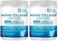 NATURE TARGET Marine Collagen Peptides Powder – Type I & III with Probiotics, Vitamin C & Hyaluronic Acid | 2 x 35 Servings