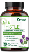 Nature Target Milk Thistle Liver Detox 350mg 30:1 | 120 Veggie Capsules
