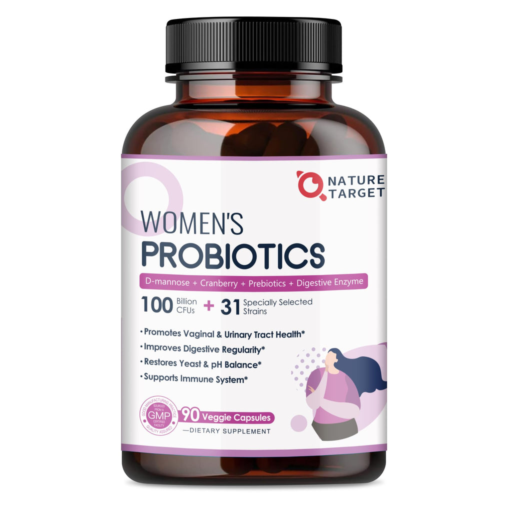 NATURE TARGET Probiotics for Women – 100B CFUs, Enzymes & Cranberry