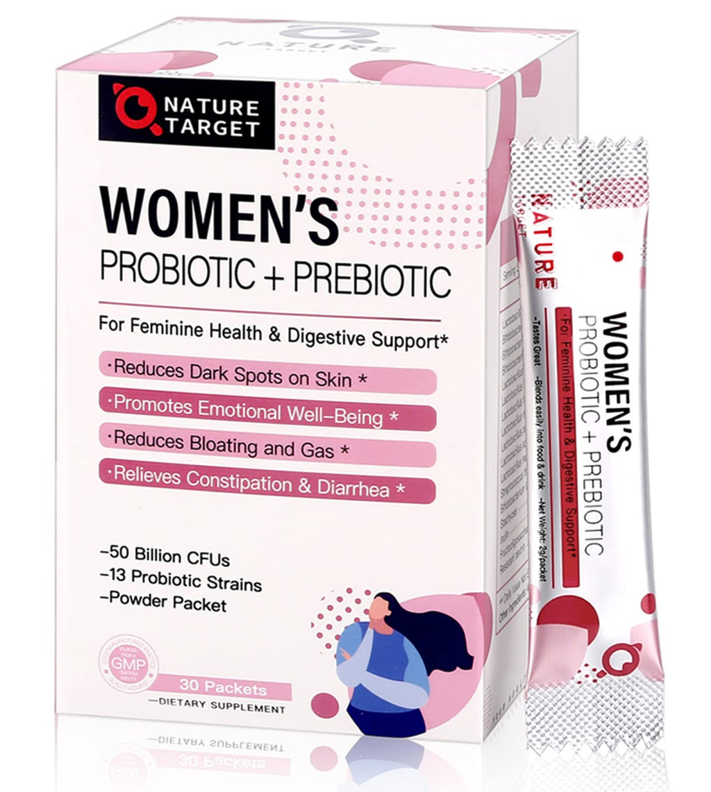 Nature Target Probiotics for Women – Probiotic Powder for Digestive & Immune Health