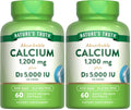 Nature's Truth Calcium 1200mg with Vitamin D3 (5000 IU) - 60 Softgels per Bottle | Pack of 2 | Non-GMO & Gluten Free