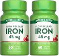 Nature's Truth Iron Supplement 45 mg | 60 Pills | Pack of 2 | Non-GMO & Gluten Free