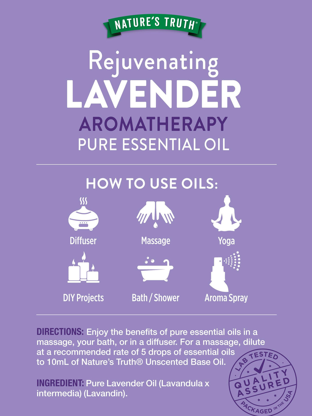 Nature's Truth Aromatherapy Lavender Essential Oil - 15 mL