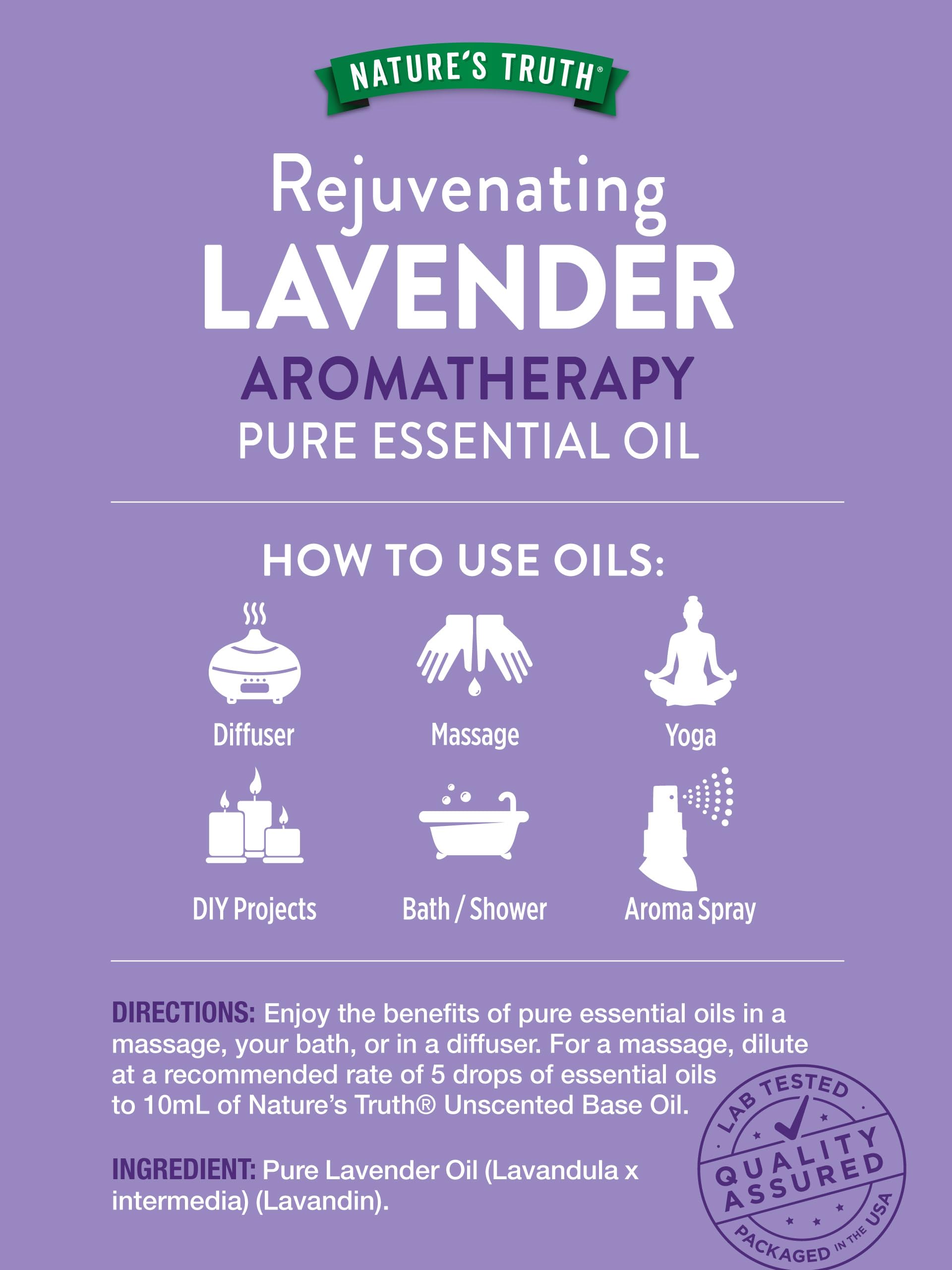 Nature's Truth Aromatherapy Lavender Essential Oil - 15 mL