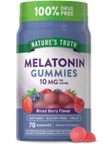 Nature's Truth Melatonin 10mg Gummies – 70 Count, Berry Flavor | Vegan, Non-GMO, Gluten Free