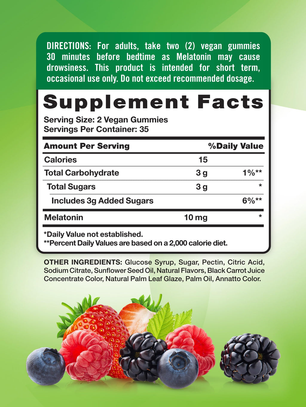 Nature's Truth Melatonin 10mg Gummies – 70 Count, Berry Flavor | Vegan, Non-GMO, Gluten Free