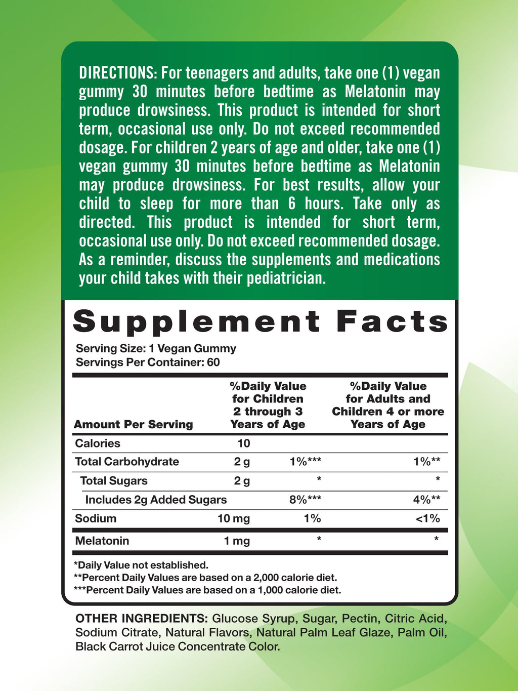Nature's Truth Melatonin Gummies 1mg - 60 Count Cherry Pomegranate (Pack of 2) – Vegan, Non-GMO & Gluten Free