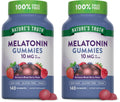 Nature's Truth Melatonin Gummies - 10mg, 140 Count, Berry - Vegan, Non-GMO & Gluten Free (Pack of 2)