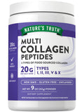 Nature's Truth Multi Collagen Peptide Powder 9 oz – Types I–X, Unflavored, Gluten Free