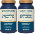 Nature's Wonder Triple Strength Glucosamine Chondroitin with MSM & Hyaluronic Acid for Joint Health – 90 Tablets (Pack of 2)