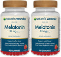 Nature's Wonder Drug-Free Melatonin Gummies – 10 mg, 90 Count (Pack of 2)