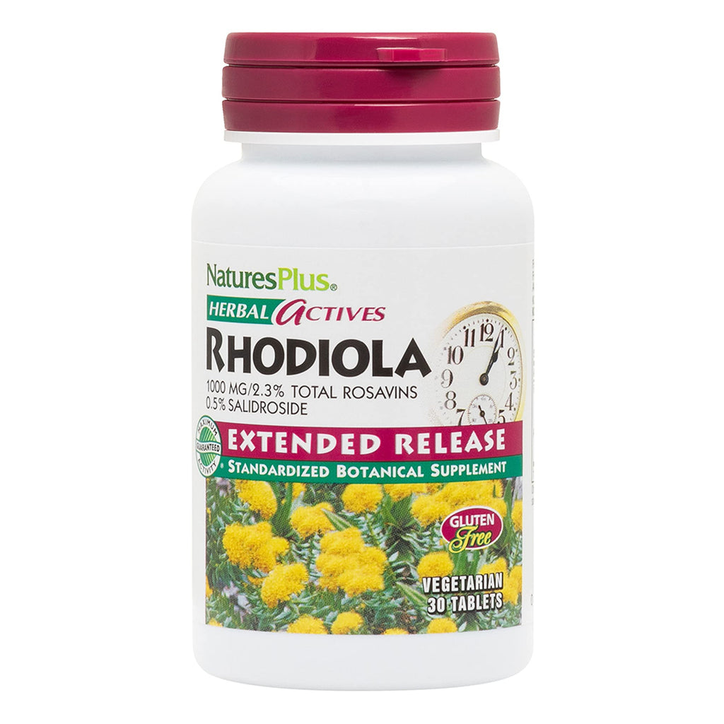 Nature's Plus Rhodiola Extended Release 1000mg | 30 Vegan Tablets | Energy, Focus & Stress Relief