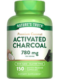 Nature's Truth Activated Charcoal Capsules 780 mg – 150 CT – Coconut Shells – Non-GMO and Gluten Free
