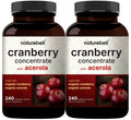 NatureBell Cranberry Pills 2 Pack – 36,000mg Extract, Acerola | Organic, Sugar Free