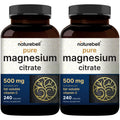 NatureBell 2 Pack Magnesium Citrate 500mg – 480 Capsules | 2-in-1 Vitamin C
