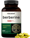NatureBell Berberine 500mg – 300 Veggie Capsules | 5:1 Root Extract, Plant Based