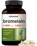 NatureBell Bromelain 1,000mg per Serving | 240 Veggie Capsules | 2,400 GDU | Digestive Enzymes & Joint Support