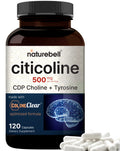 NatureBell Citicoline 500mg + Tyrosine 50mg – 120 Capsules | Dual Action Brain Support