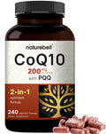 NatureBell CoQ10 200mg with PQQ – 240 Veggie Capsules | High Absorption