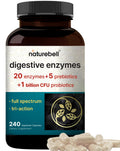 NatureBell Digestive Enzymes with Probiotics & Prebiotics, 240 Veggie Capsules