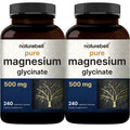 NatureBell Magnesium Glycinate 500mg Capsules – 480 Count | Chelated, 3rd-Party Tested, Non-GMO, Gluten Free