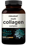 NatureBell Multi Collagen Complex – 300 Capsules, 5 Types + Hyaluronic Acid