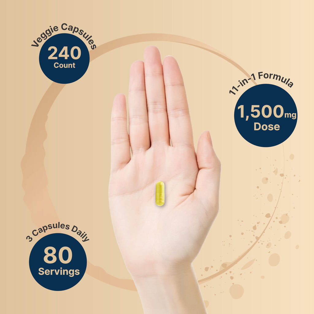 NatureBell NAD+ 1,500mg – 240 Veggie Capsules | 10-in-1 NMN Alternative