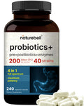 NatureBell Probiotic 200B CFU – 40 Strains | 240 Veggie Capsules