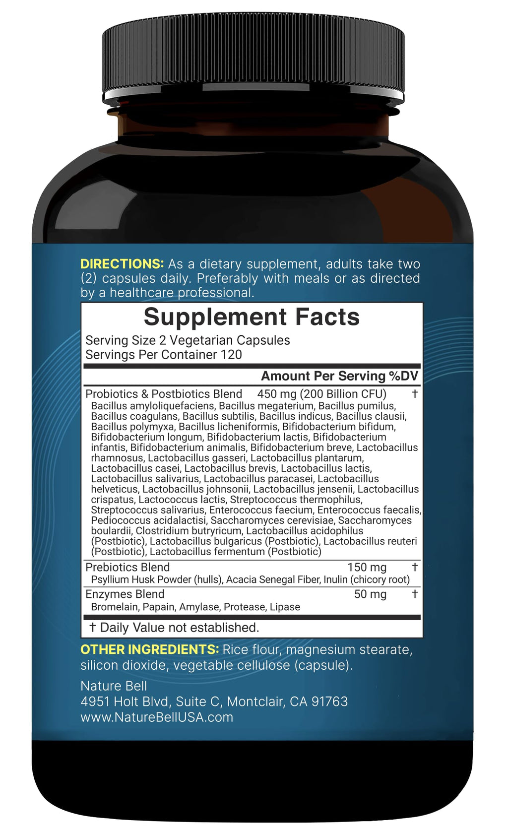 NatureBell Probiotic 200B CFU – 40 Strains | 240 Veggie Capsules