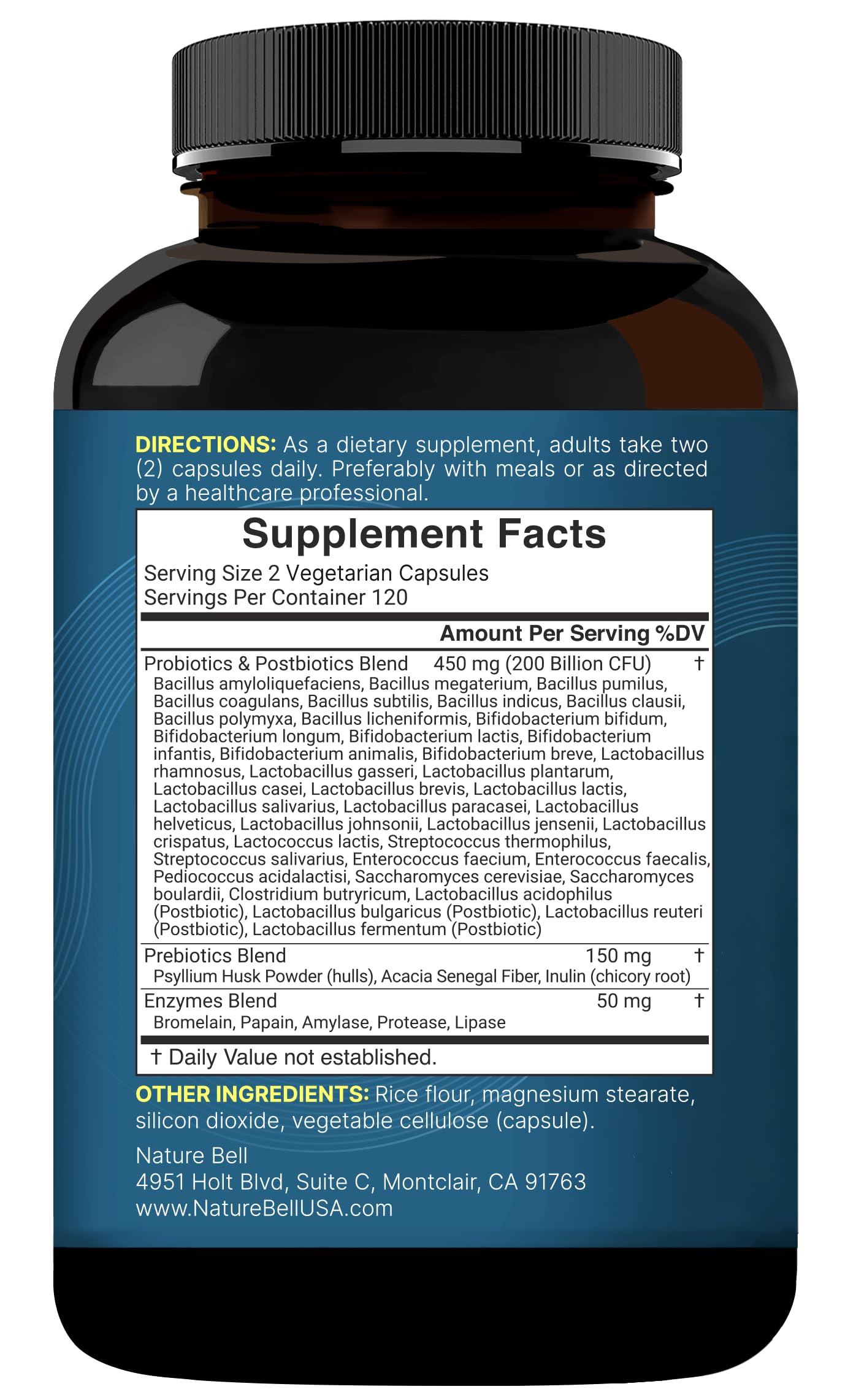 NatureBell Probiotic 200B CFU – 40 Strains | 240 Veggie Capsules
