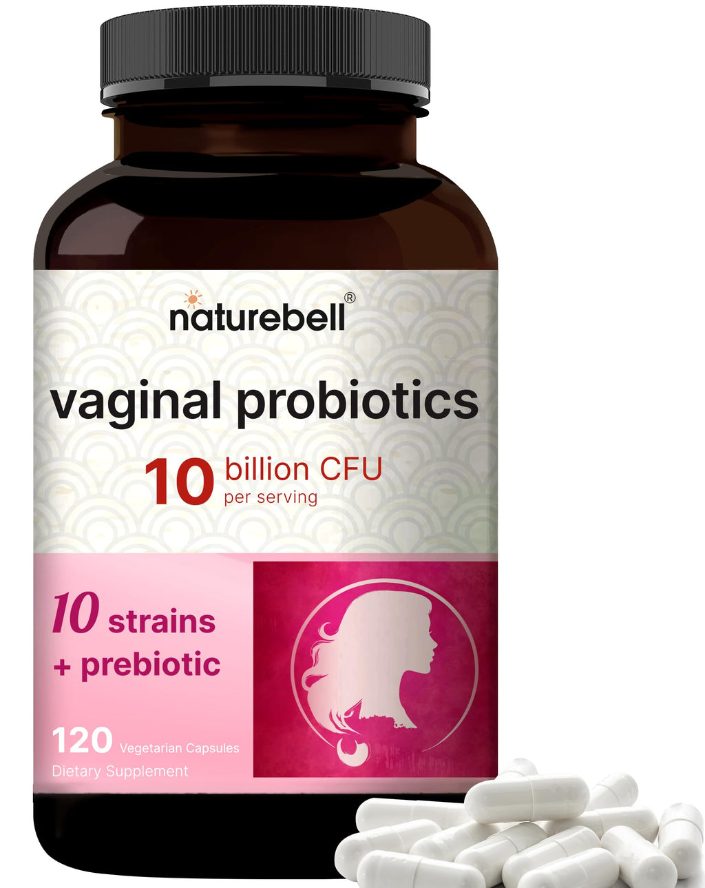 NatureBell Vaginal Probiotics for Women – 10B CFU, 120 Veggie Capsules