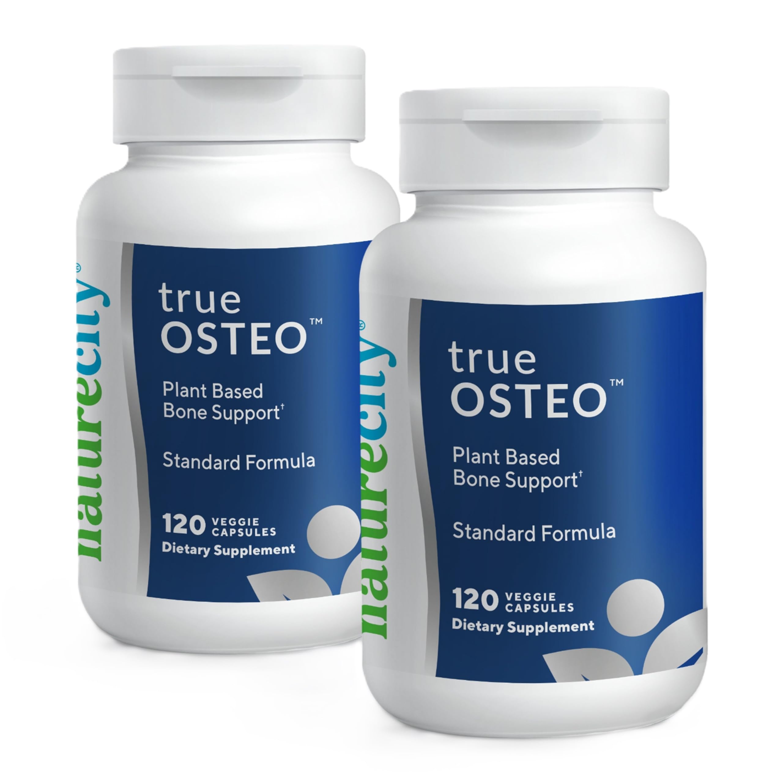 NatureCity True-Osteo Plant-Based Bone Support | AlgaeCal Calcium & Magnesium, D3, K2, Silicon | Gentle on Stomach