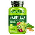 NATURELO Vitamin B Complex – 120 Capsules, Vegan, CoQ10 & Methyl Folate