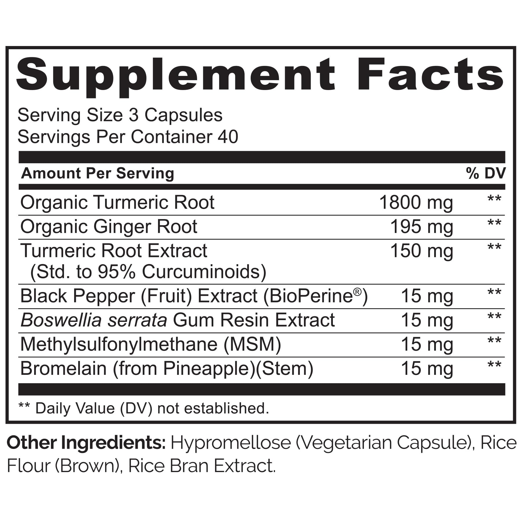 NATURELO Turmeric Curcumin with BioPerine - Plant-Based Joint Support (120 Vegan Capsules)