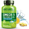 Naturelo Burpless Omega-3 Fish Oil 1100mg TG – EPA + DHA, 60 Softgels
