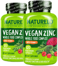 NATURELO Vegan Zinc Immune Support Capsules – Pack of 2 (120 Capsules)