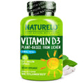 NATURELO Vitamin D3 2500 IU - Plant-Based from Lichen | Vegan & Gluten Free