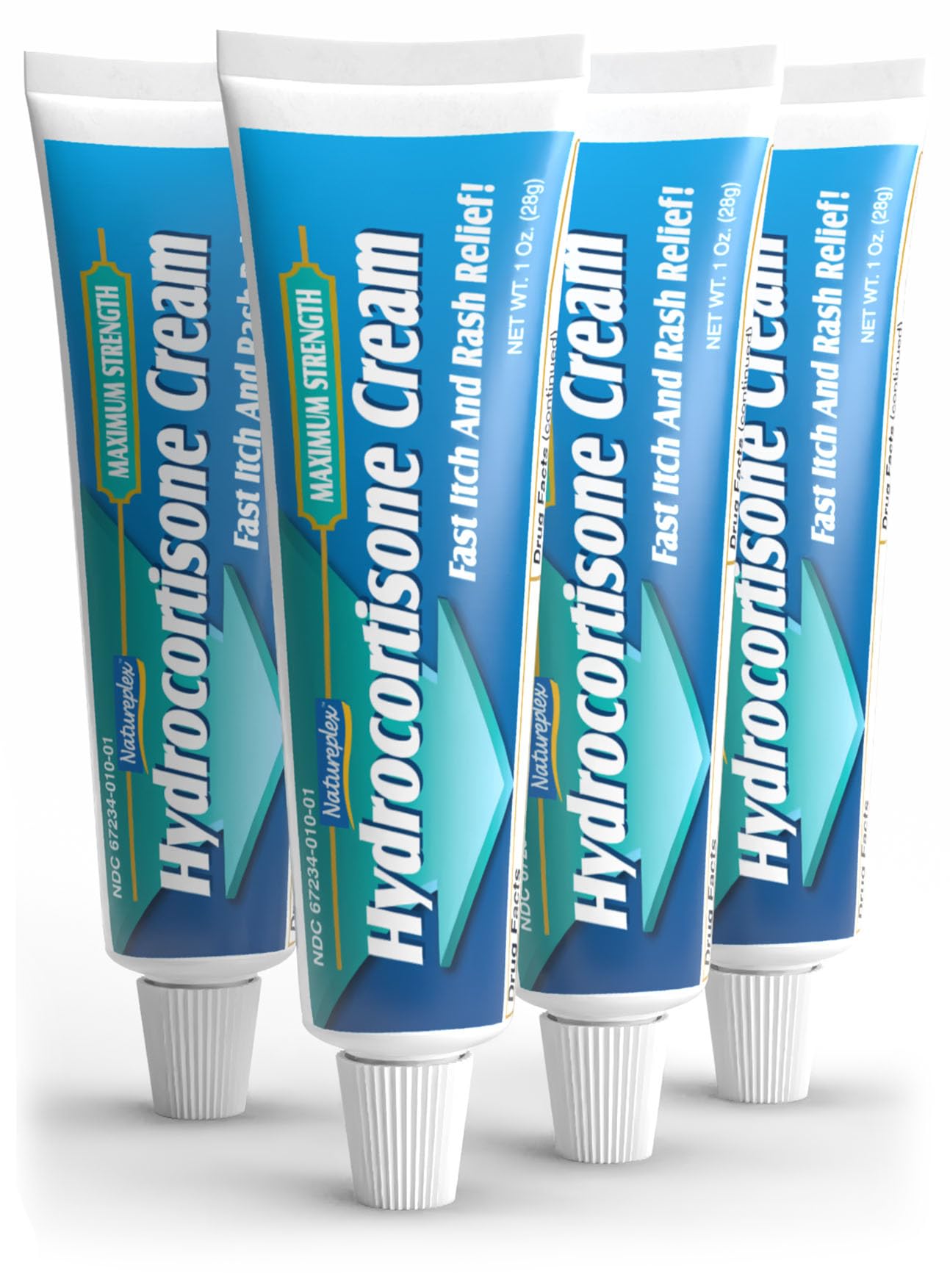 Natureplex Hydrocortisone 1% Cream 1.0 Oz (Pack of 4) – Maximum Strength Anti-Itch Relief, Made in USA