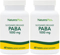 NaturesPlus PABA Sustained Release 1000 mg – 60 Veg Tablets (Pack of 2)