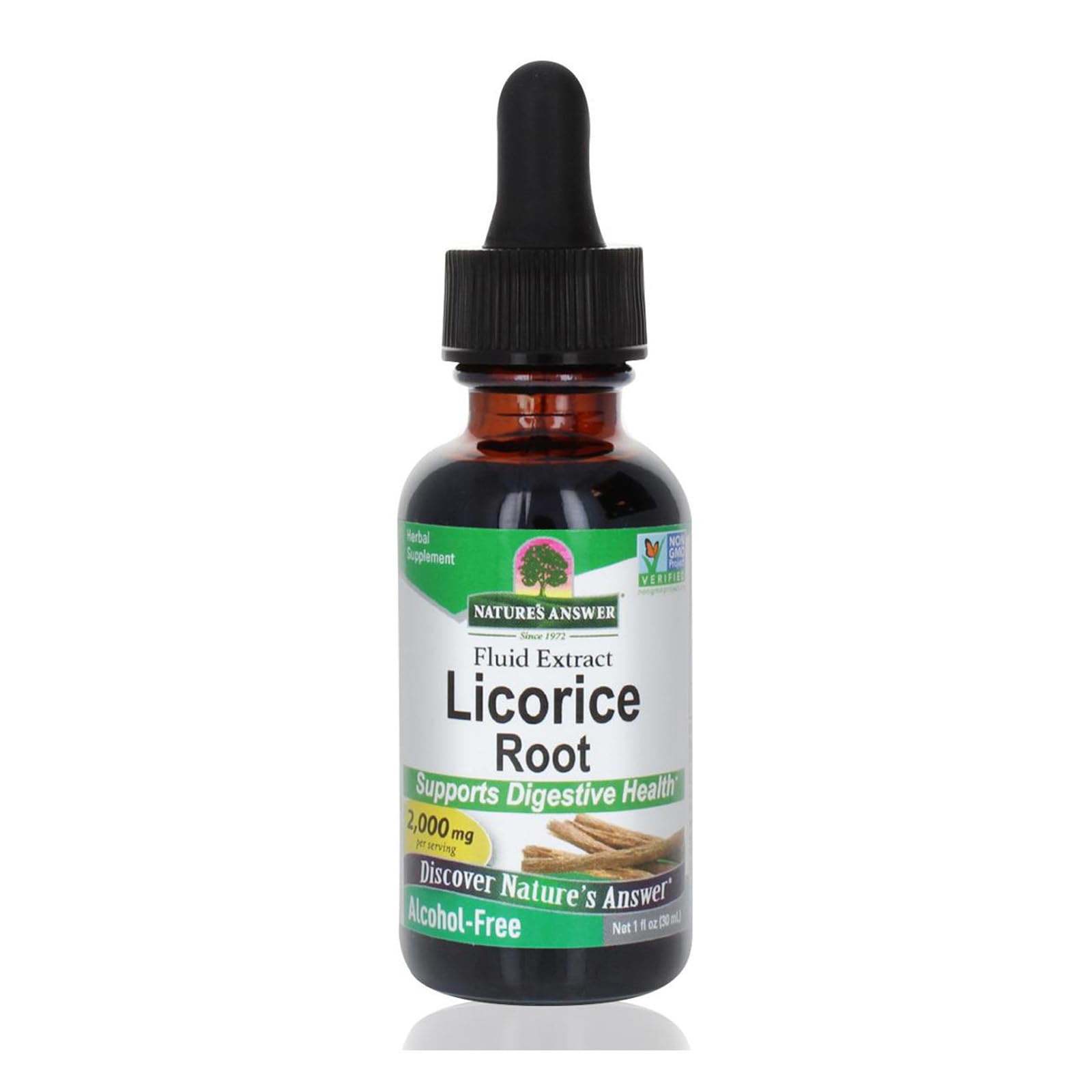 Nature's Answer Licorice Root Extract - 1000 mg per Dropper | Alcohol-Free