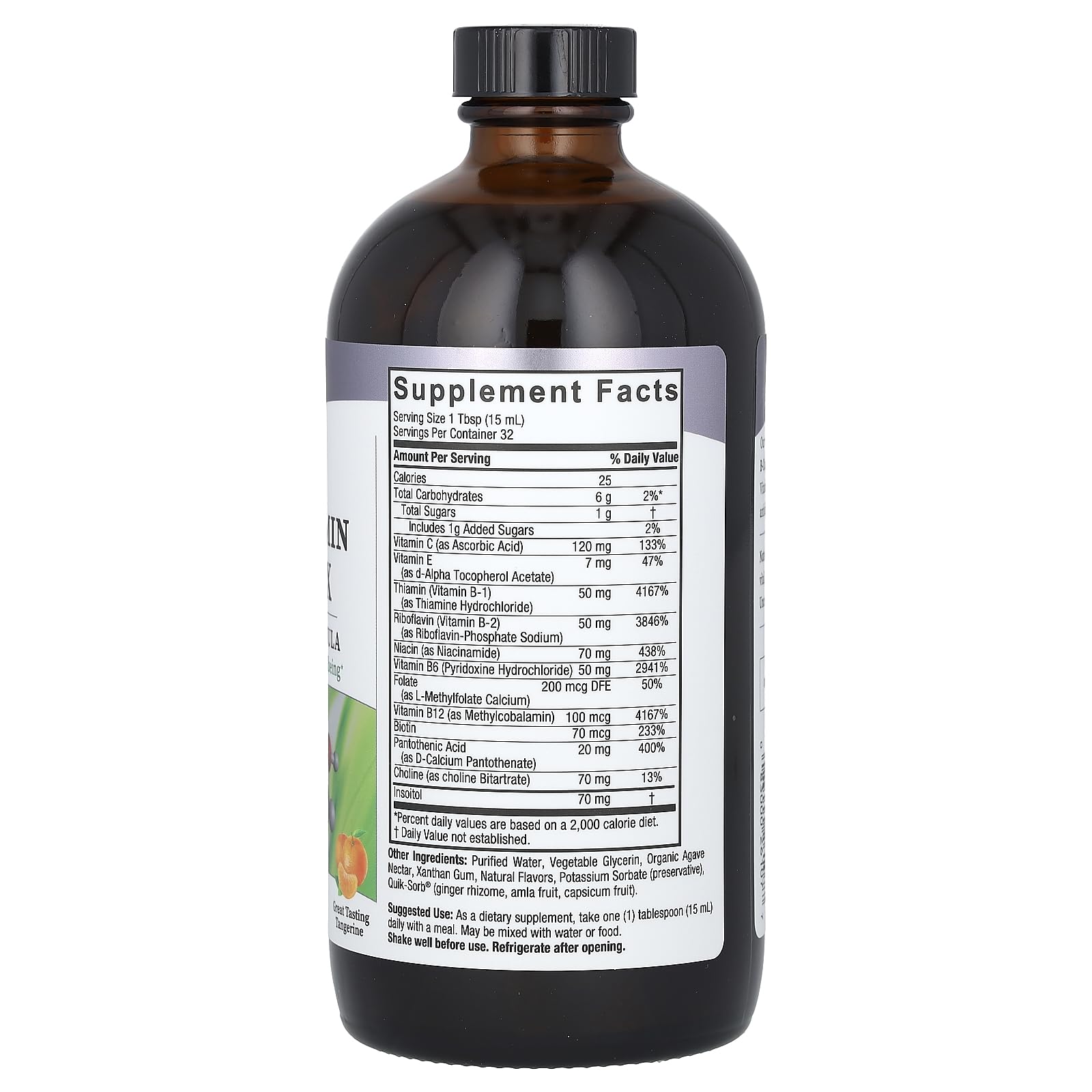 Nature's Answer Liquid Vitamin B-Complex – Energy & Nerve Support, Tangerine, 16oz