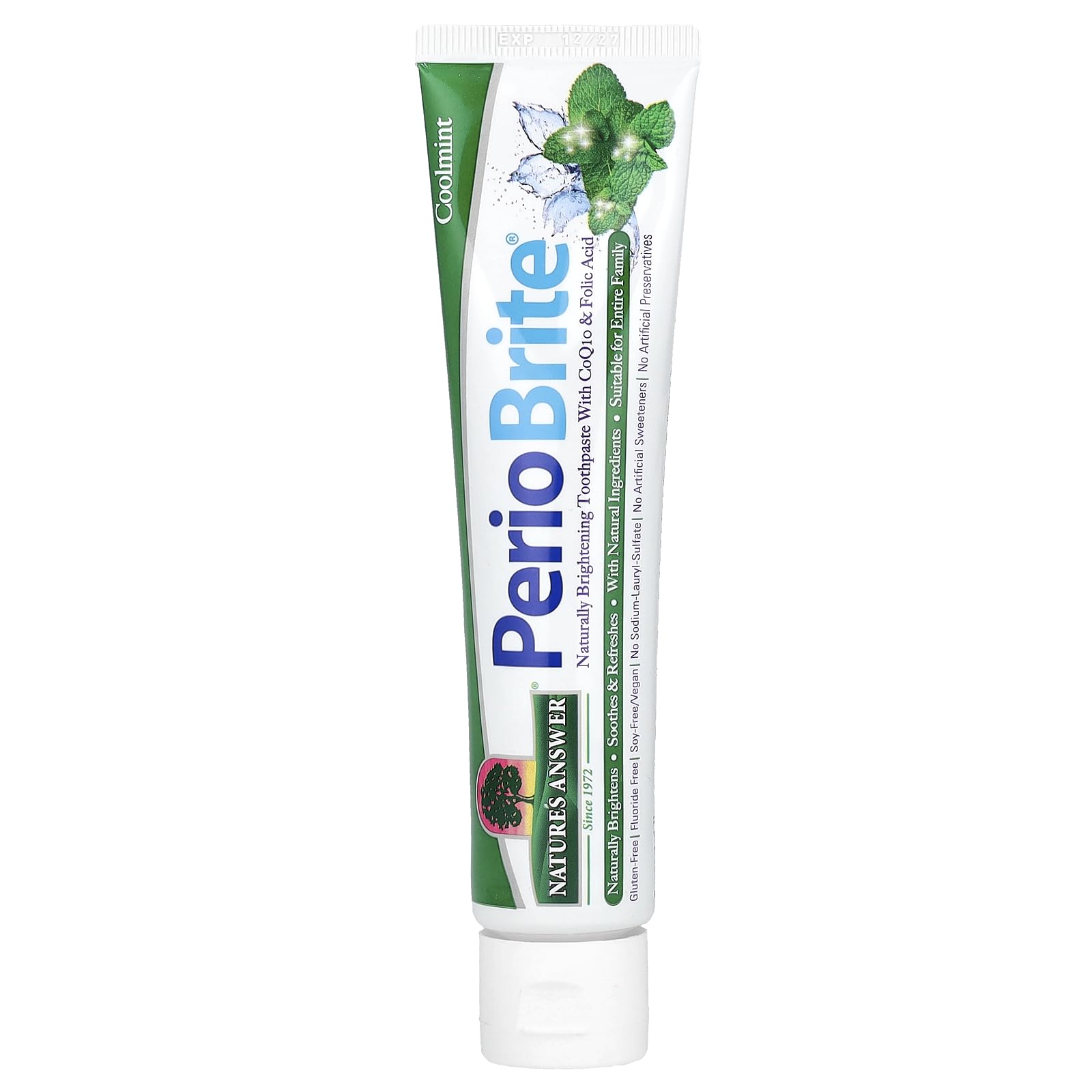 Nature's Answer PerioBrite Toothpaste 4oz – Whitens Teeth, Fresh Breath, Plaque Removal
