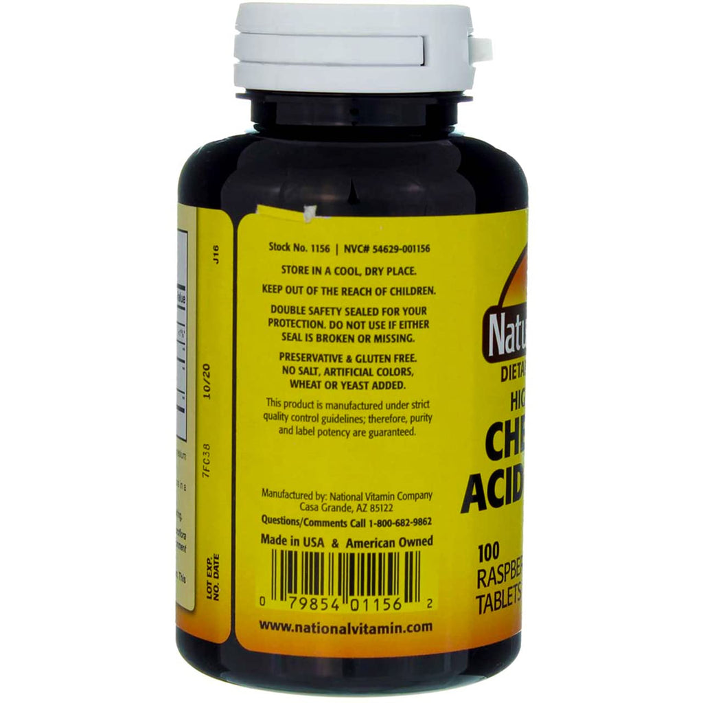 Nature's Blend Acidophilus Chewable Raspberry Flavor – 100 Tablets per Bottle, Pack of 2