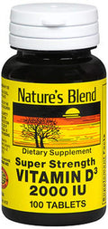 Nature's Blend Vitamin D3 2000 IU Super Strength - 3 Bottles (300 Tablets)