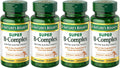 Nature's Bounty B-Complex with Folic Acid and Vitamin C, 150 Tablets (Pack of 4)